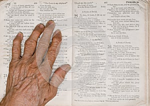 Hand and Bible