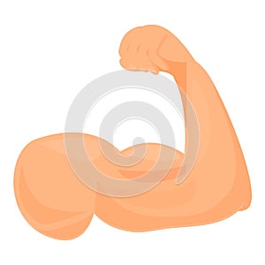 Hand bicep icon cartoon vector. Strong arm