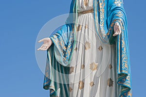 Hand of The Blessed Virgin Mary in the Roman Catholic Diocese that is public place in Chanthaburi Province.