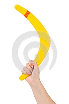 Hand with boomerang