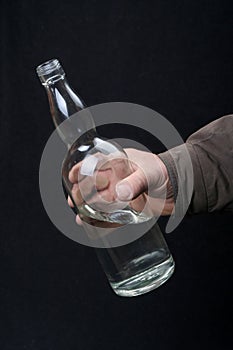 Hand with bottle