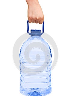 Hand with bottle of water