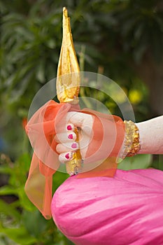 Hand Brahma statue in Thai temple