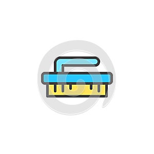 Hand brush filled outline icon