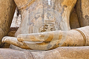 Hand of Buddha image in Sukhothai historical park