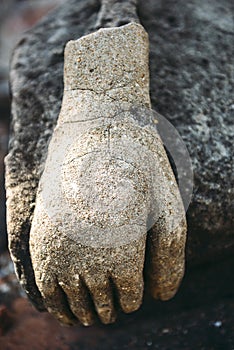 Hand of Buddha statue in Ayutthaya, Thailand