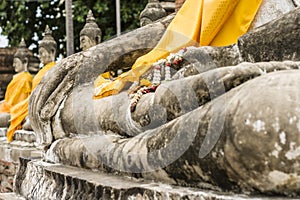 Hand of buddha statue at Wat Yai Chai Mongkol