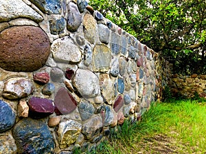 Hand built stone wall