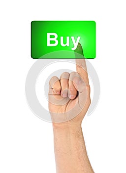 Hand and button Buy