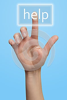 Hand and button Help