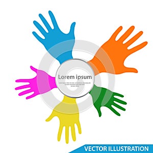 Hand Care Logo Template vector icon Business, Symbol of Charity