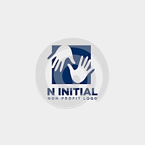 hand care non profit logo template illustration icon element