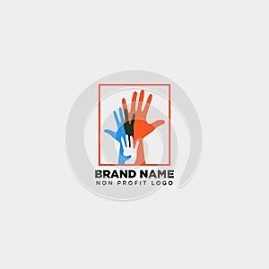 hand care non profit logo template illustration icon element