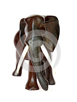 Hand carved wooden elephant