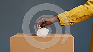A Hand Casting a Ballot.AI generated image