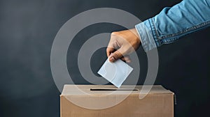 The hand casting ballot.AI generated image