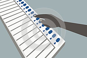 Hand casting vote in Electronic voting machine