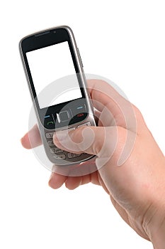 Hand with a cell phone