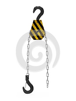 Hand chain hoist 3d rendering