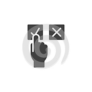 Hand choose approve vector icon