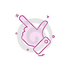 hand choose click icon vector design
