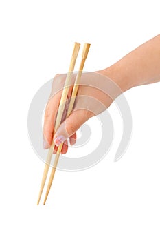 Hand with chopsticks
