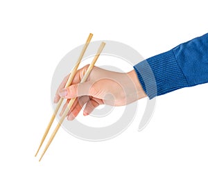 Hand with chopsticks