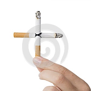 Hand with cigarette