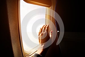 Hand Cleaning an Aeroplane Window