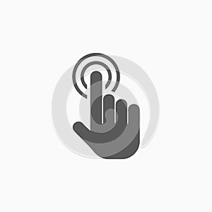 Hand click icon, hand vector, click illustration