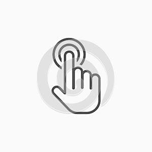 Hand click icon, click vector, choose illustration