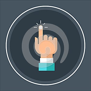 Hand click icon. Finger pointer pointer vector