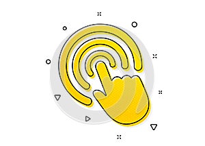 Hand Click icon. Finger touch sign. Vector