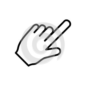 Hand click icon vector design template basic RGB