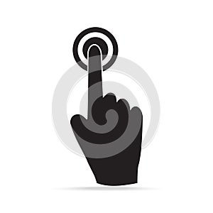 Hand click icon vector
