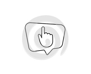 Hand Click line icon. Finger touch sign. Vector