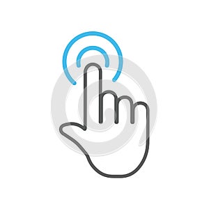 Hand click vector icon