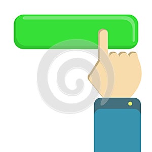 Hand clicking button