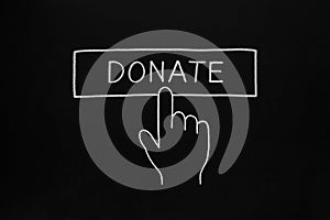 Hand Clicking Donate Button