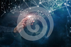 Hand clicks in the network of connections