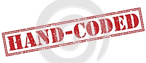 Hand code red stamp