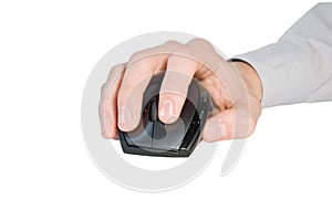 Hand with computer mouse