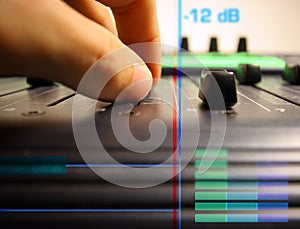 Hand controlling faders