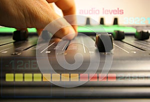 Hand controlling faders