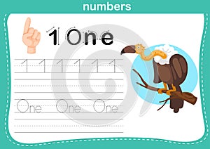 Hand count.finger and number,Number exercise