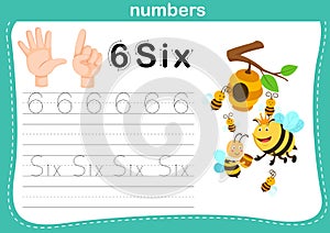 Hand count.finger and number,Number exercise