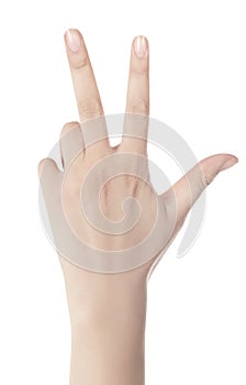 Hand counting - three fingers