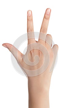 Hand counting - three fingers