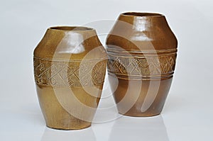 Hand crafted ceramic pots photo