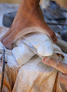 Hand of a craftsman